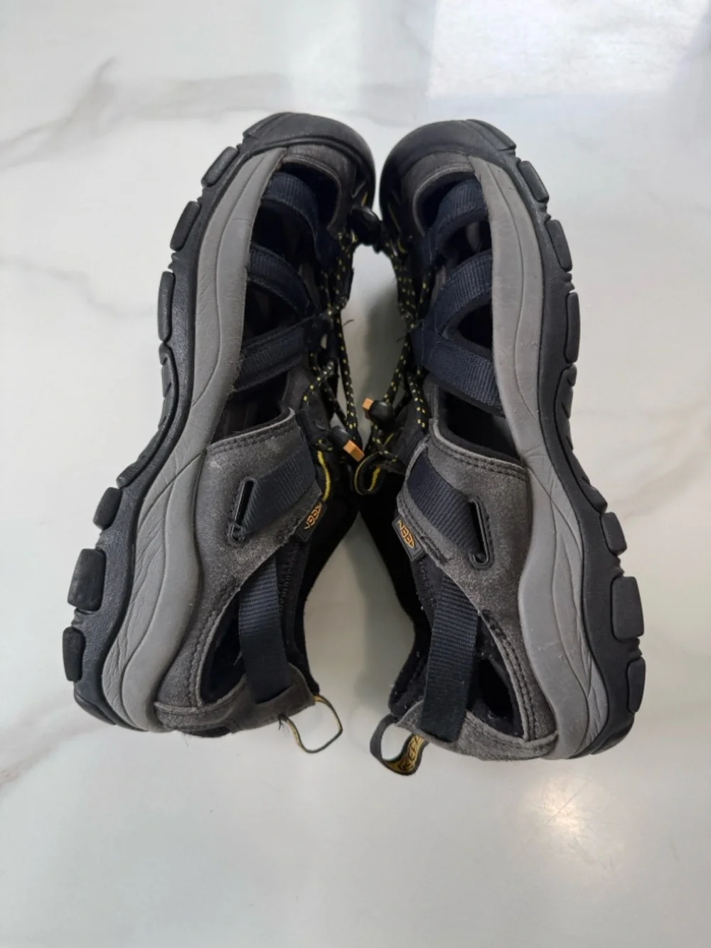 Keen Black with Orange Tread Outdoor Sandals
